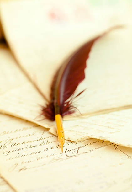 istock Quill pen on antoque parchemt 182502220
