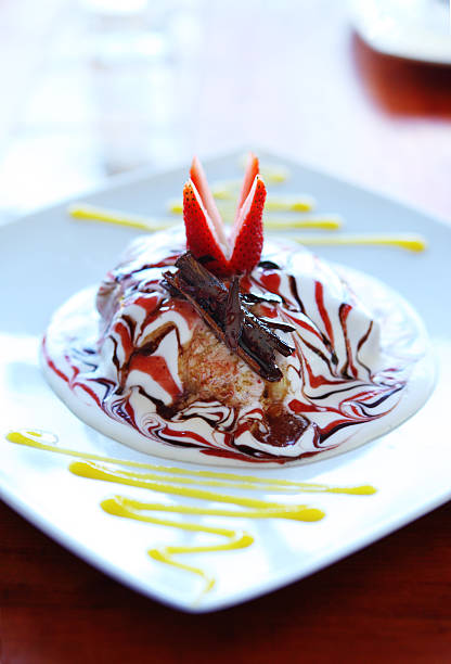 istock Gourmet cream and strawberry crepe 182502818