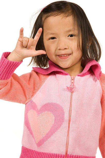 Love from cute preschooler