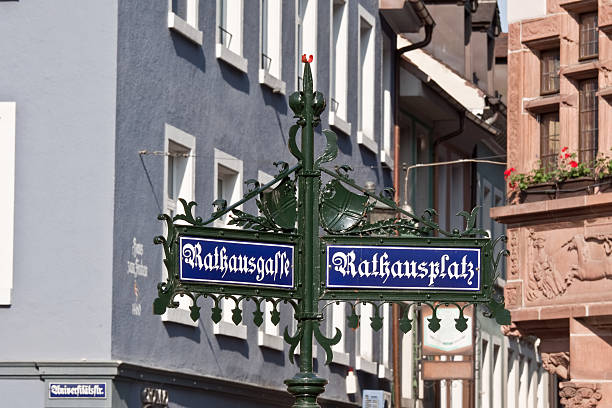 istock Freiburg Street Sign - Rathausplatz 182502995
