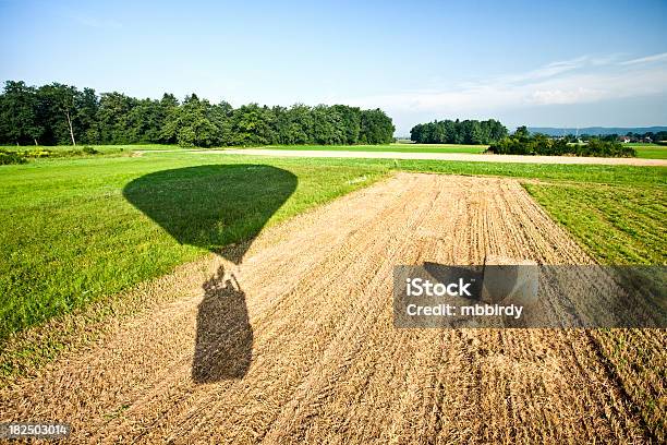 Photo libre de droit de Montgolfière Ombre Sur Gazon Vert banque d'images et plus d'images libres de droit de Beauté - Beauté, Beauté de la nature, Botte de paille