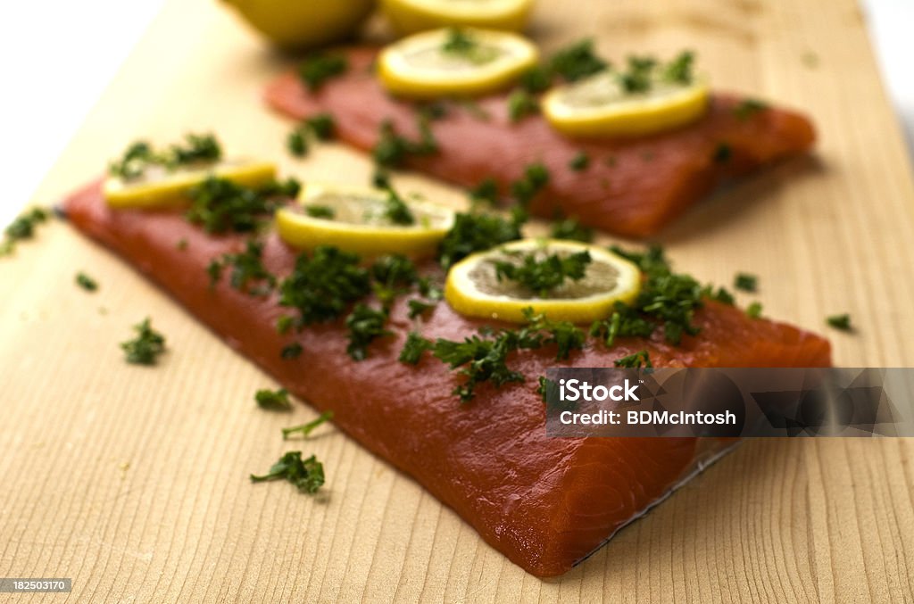 Filés de salmão - Foto de stock de Comida royalty-free
