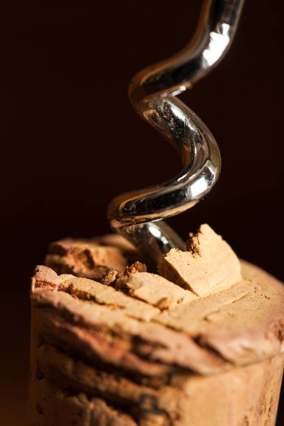 istock Closeup of corkscrew in cork 182503230