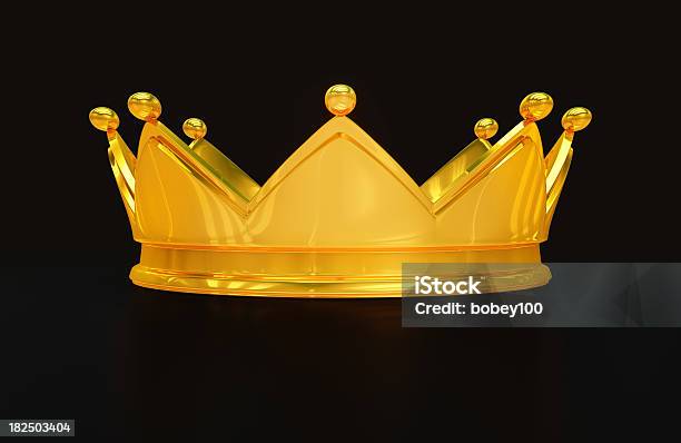 Coroa Dourada - Fotografias de stock e mais imagens de Autoridade - Autoridade, Clip Art, Conceito