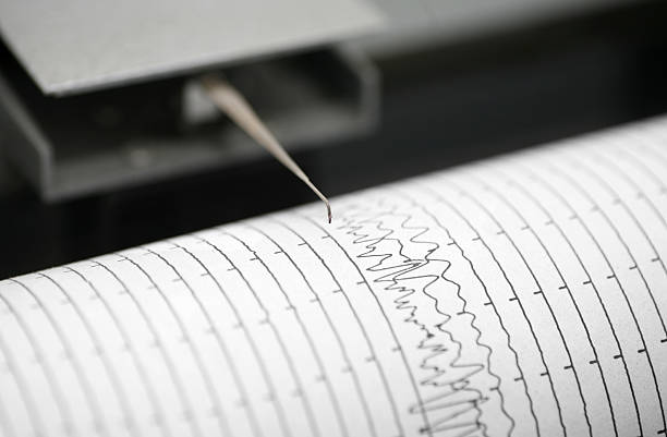 seismometer druck details - greater antilles stock-fotos und bilder