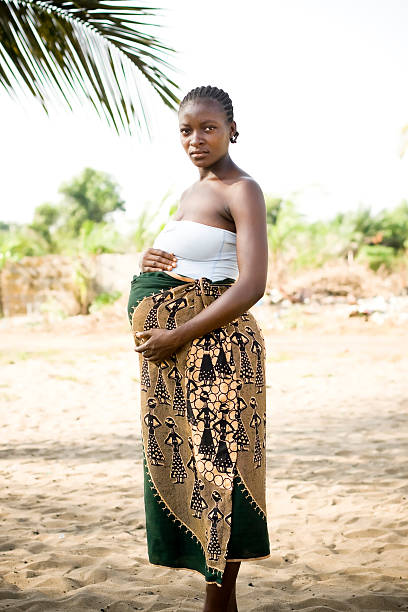 istock Very pregnant young woman posing 182503691