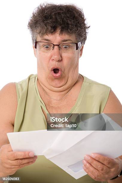 Big Bill Surprise Stock Photo - Download Image Now - 60-69 Years, Adult, Adults Only