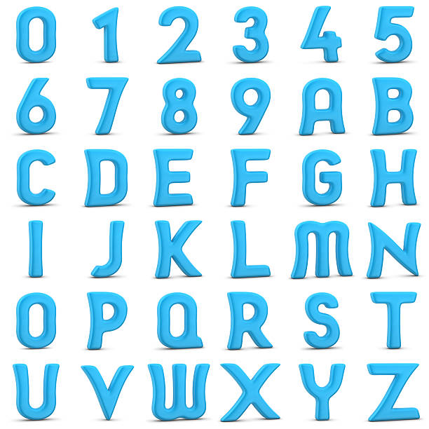 alphabets y números - letter p alphabet three dimensional shape blue fotografías e imágenes de stock