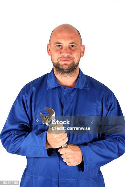 Engineer Stock Photo - Download Image Now - Blue, Coveralls, Adjustable Wrench