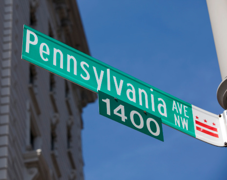 Pennsylvania Avenue Street Sign in Washington DC