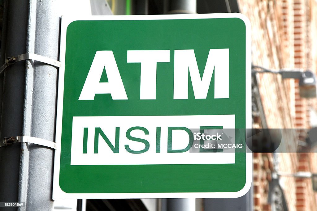 ATM 측면 - 로열티 프리 표지판 스톡 사진