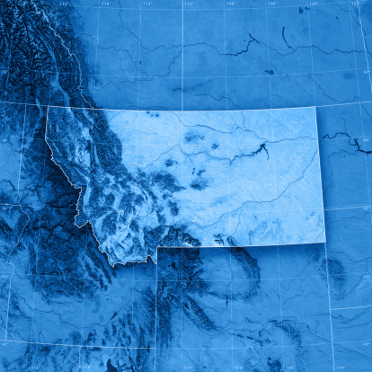 Montana Topographic Mapa photo