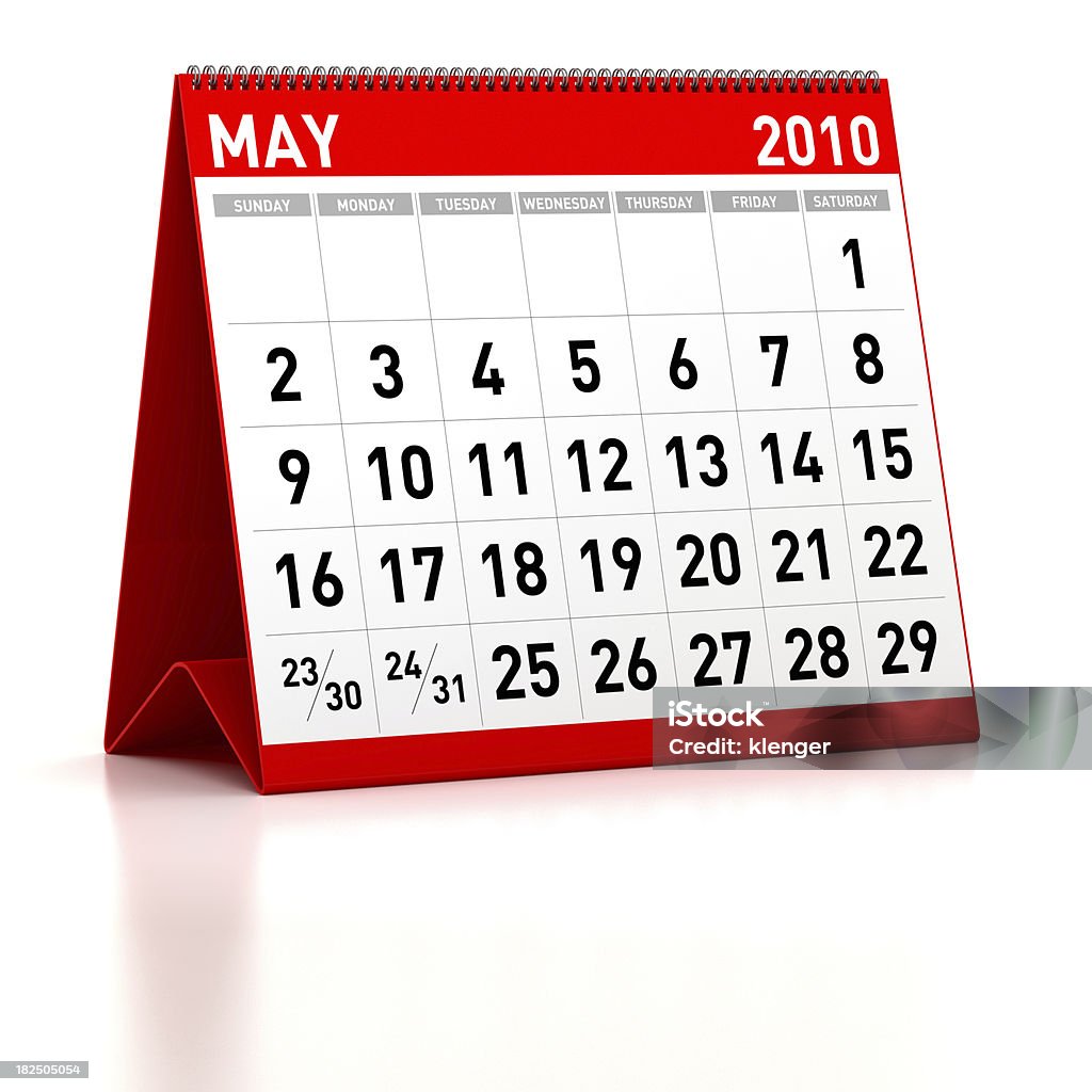 May 2010 - Calendar SEE MORE RELATED CALENDAR 2010 3D IMAGES Calendar Stock Photo