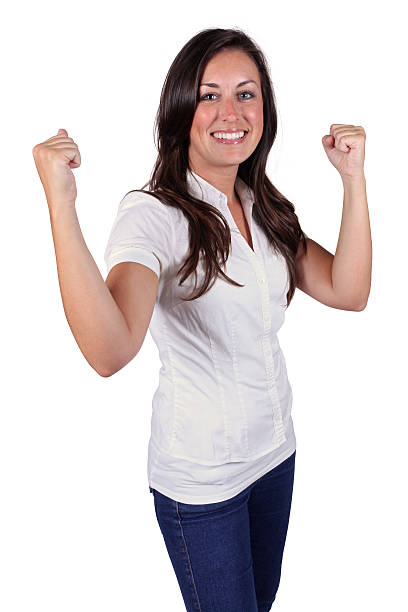 istock Victorious casual female 182505814