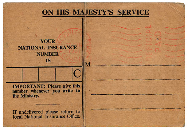 istock Old British National Insurance card from 1951 182505991