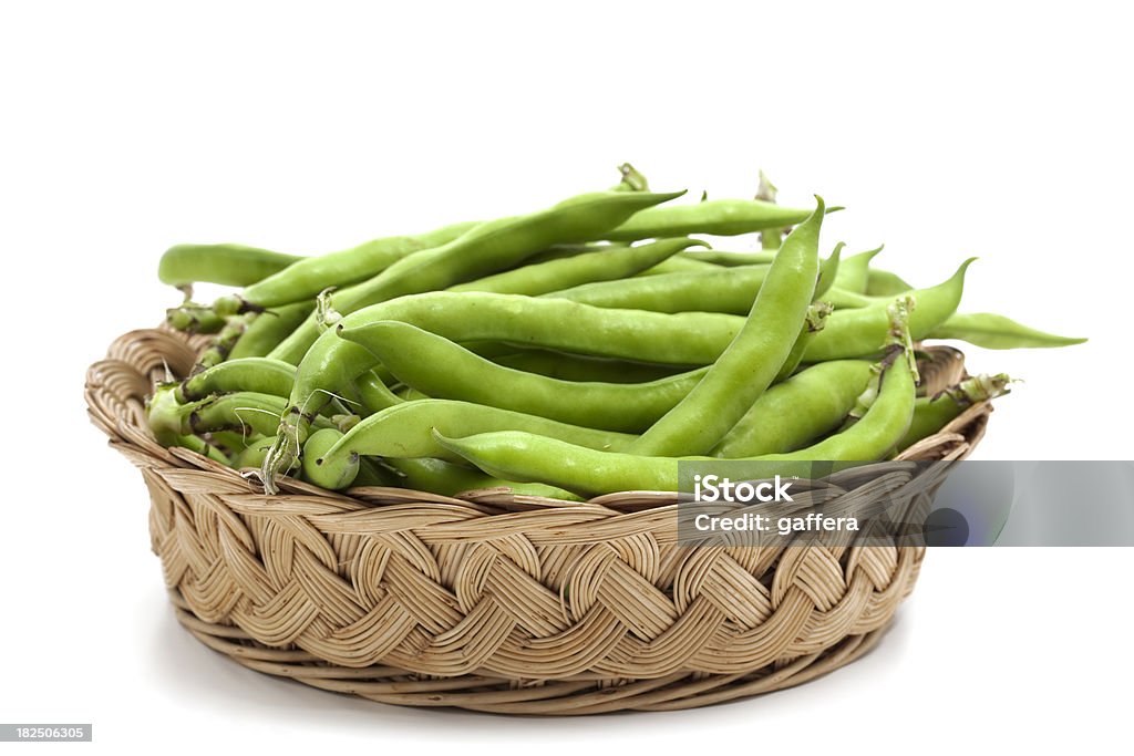 Grãos de fava, em cesta - Foto de stock de Cesto royalty-free