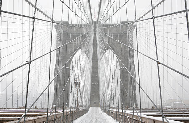istock Brooklyn Bridge New York City Snow Storm 182506461