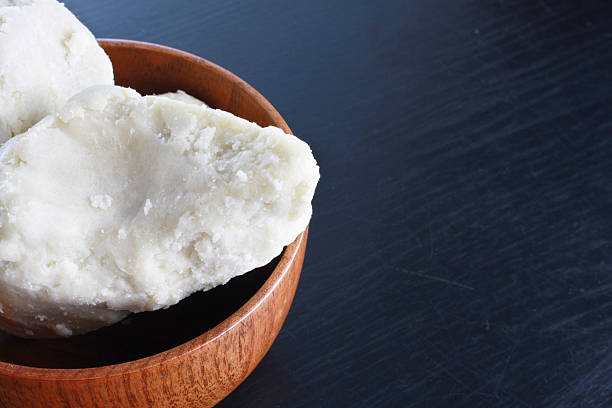 oeganic shea butter closeup stock photo