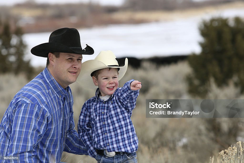 Père et fils - Photo de Rancher libre de droits