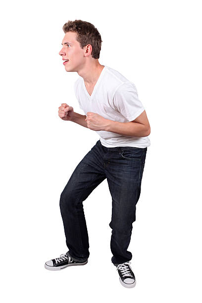 istock Casual male with fists 182507354