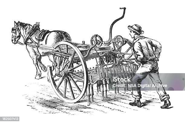 Ilustración de Los Agricultores Antigüedades Ilustraciones De Técnicas y más Vectores Libres de Derechos de Caballo - Familia del caballo