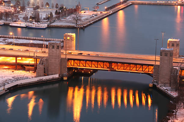 istock Chicago, Lake Shore Drive at dusk in winter. 182507521