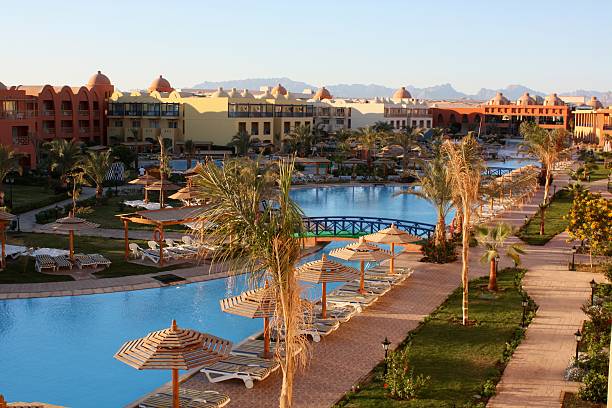 istock Swimming Pool in luxury Arabian resort 182507962