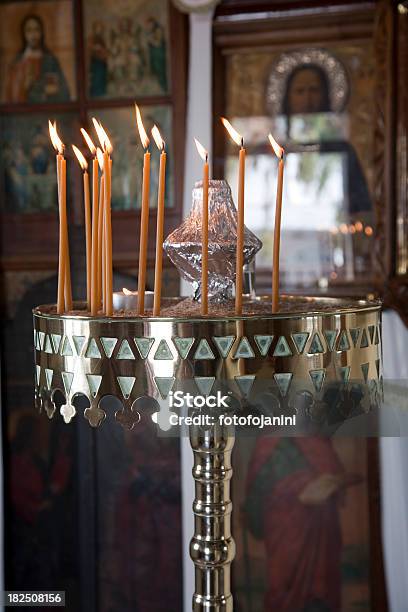 Candlestick Stock Photo - Download Image Now - Aegean Islands, Christianity, Church