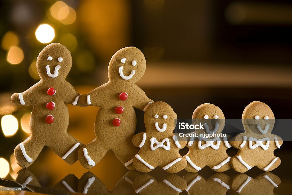 Szczęśliwa Rodzina cookie Pierniki - Zbiór zdjęć royalty-free (Boże Narodzenie)