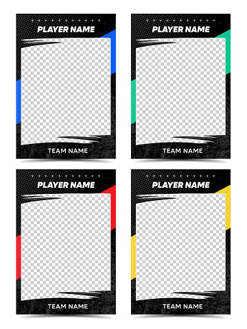 Player Frameborder Sport Player Trading Card Frame Border Template Design Stock ...