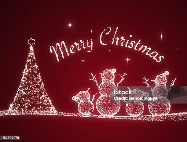 Merry Natal - Fotografias de stock e mais imagens de Natal - Natal, Ilustração, Boneco de neve