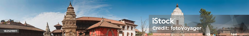 Nepal de templos Hindu antigo shrines Bhaktapur Katmandu panorama da Ásia - Royalty-free Nepal Foto de stock