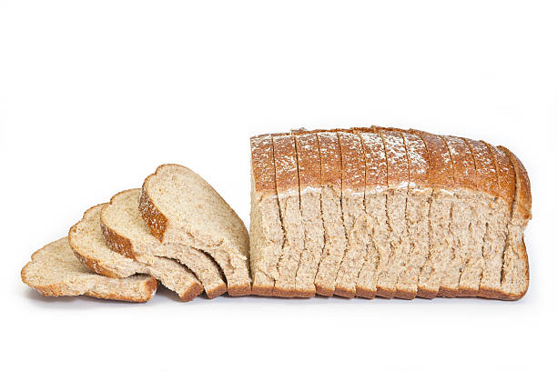 Fatias de pão wholemeal - fotografia de stock