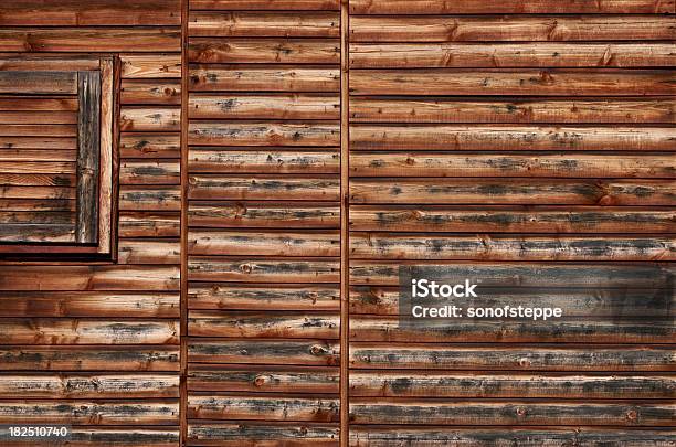 Old Wooden Lodge Stock Photo - Download Image Now - Wall - Building Feature, Window, Old