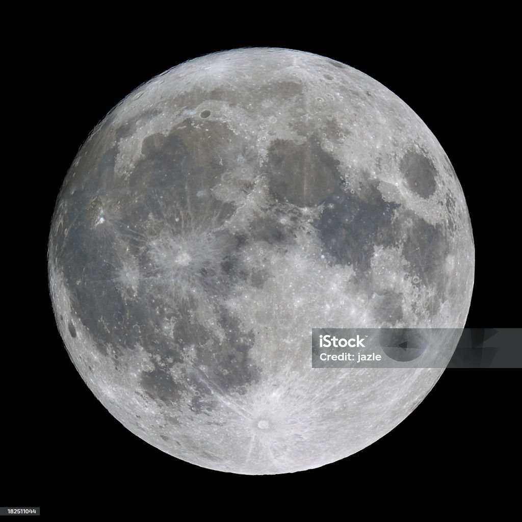 Luna piena dettagliate - Foto stock royalty-free di Ingrandimento