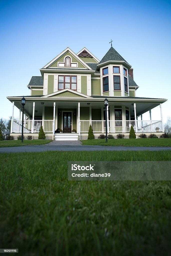 Victorian style house A front-on view of a Victorian style house in summer House Stock Photo