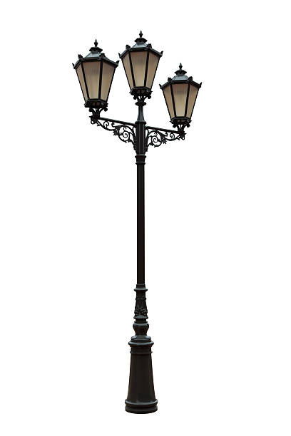 istock Vintage unlit iron street lamp 182511684