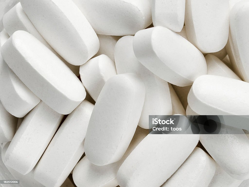 Close-up of over-the-counter pain medication pills Pill Stock Photo