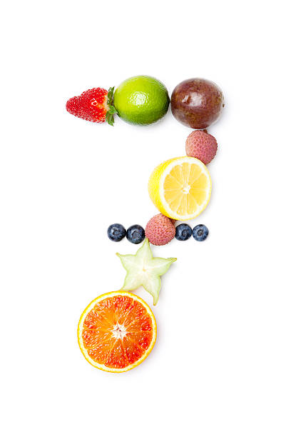 istock Number seven made of fruit 182512685