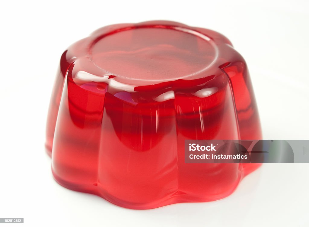 Красной желе с Вишневый ароматизатор на белом фоне - Стоковые фото Желе роялти-фри