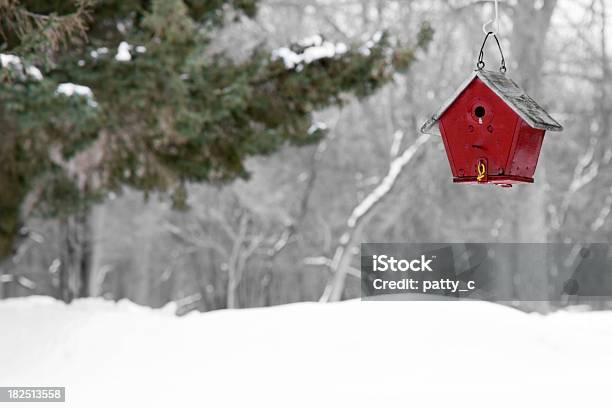 Domu W Zimie - zdjęcia stockowe i więcej obrazów Bez ludzi - Bez ludzi, Budka dla ptaków, Chłodny