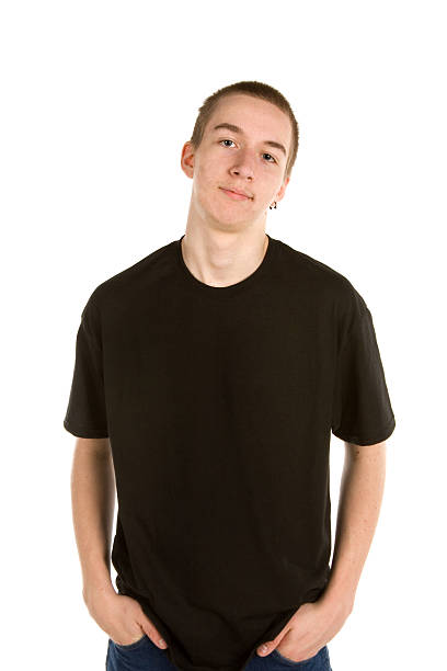 istock Average Teen in black tshirt 182513691