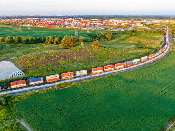 istock Canadian Pacific CPRailway Vaughan Intermodal Terminal in Kleinburg, Canada 1825137803