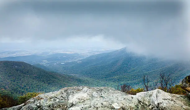 Photo of Clouds Rolling in over the Blue Ridge