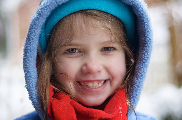 istock Little girl with a red scarf 182514149