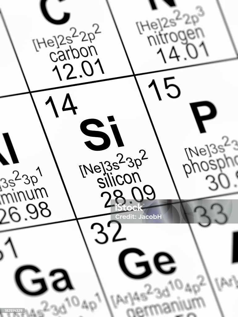 Tabela Periódica de Elementos Silicon - Foto de stock de Aula de Química royalty-free