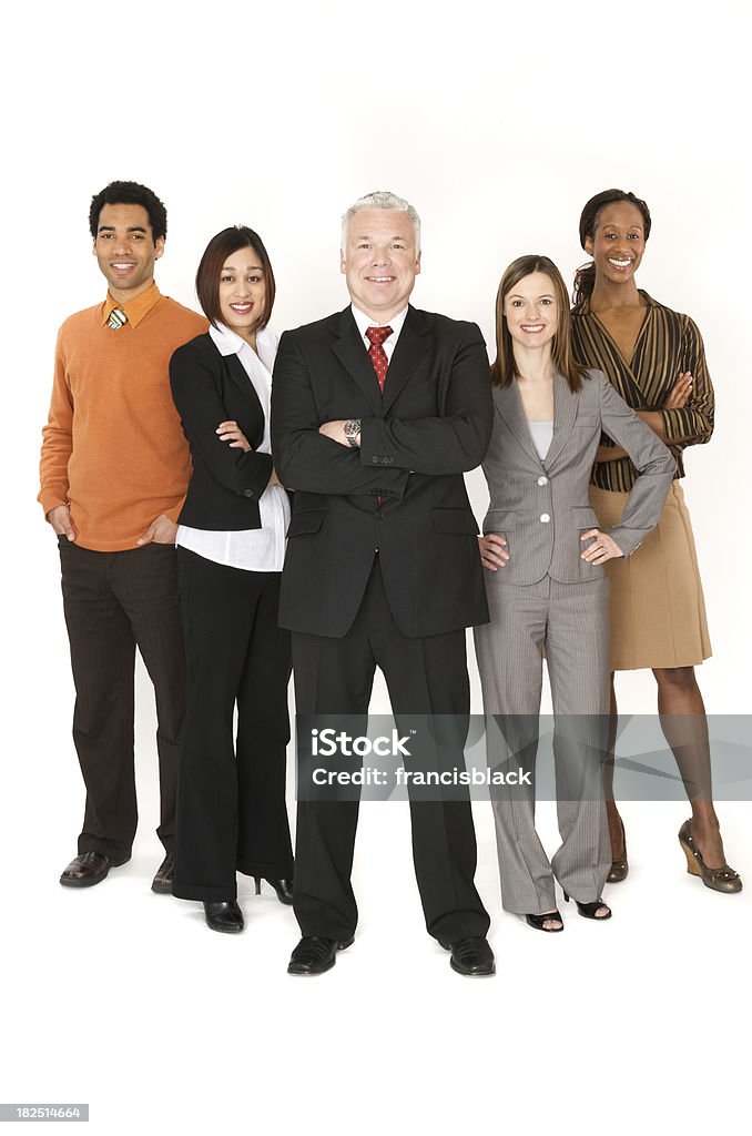 team di Business su sfondo bianco - Foto stock royalty-free di Gruppo di persone