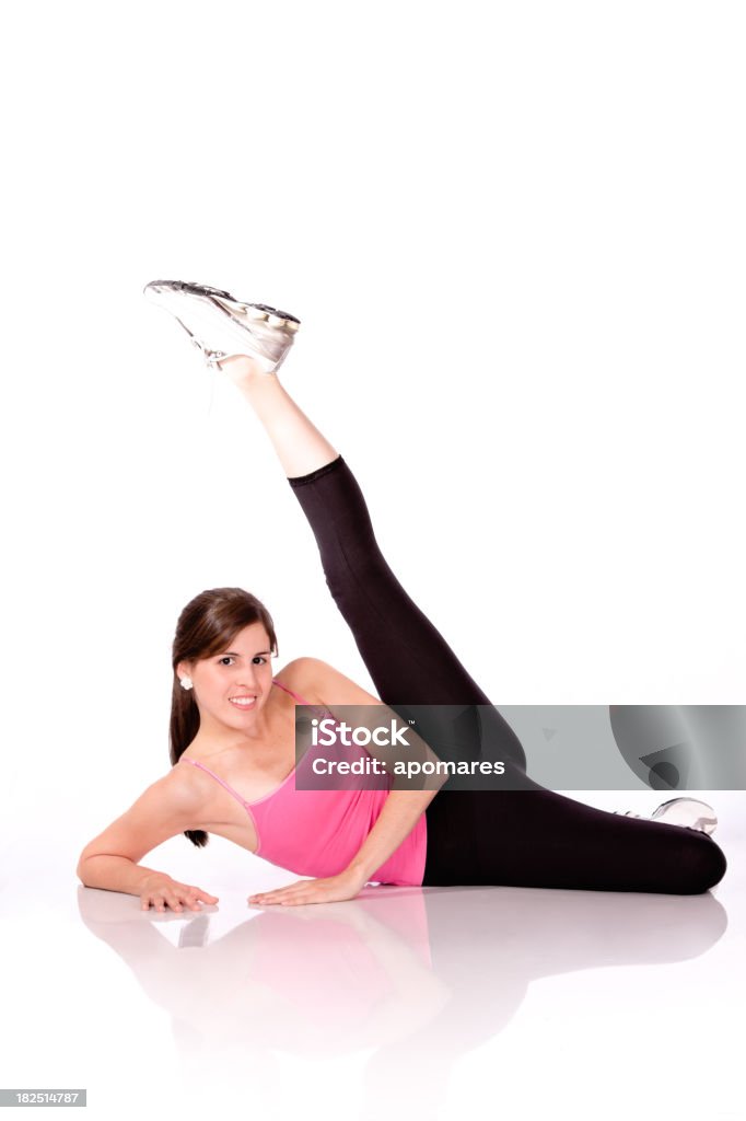 Jovem mulher fazendo exercícios de estiramento - Royalty-free 18-19 Anos Foto de stock