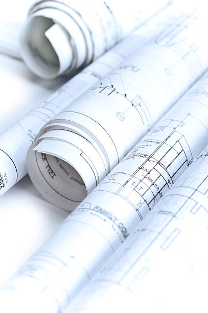 Blueprints stock photo