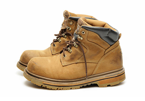 Work boots stock photo